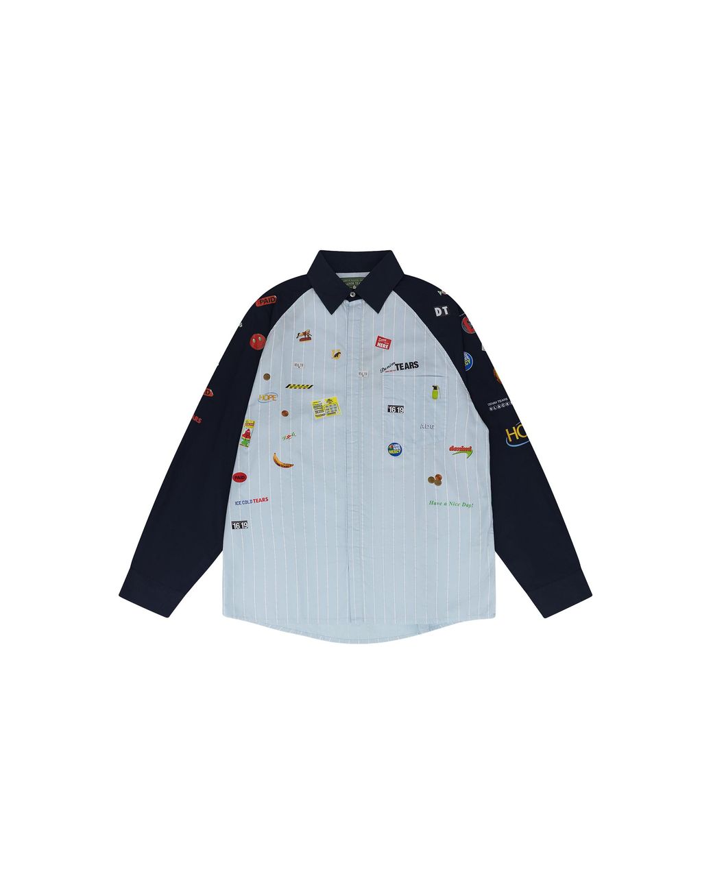 DENIM TEARS Black Bowling Shirt Dt840" for men