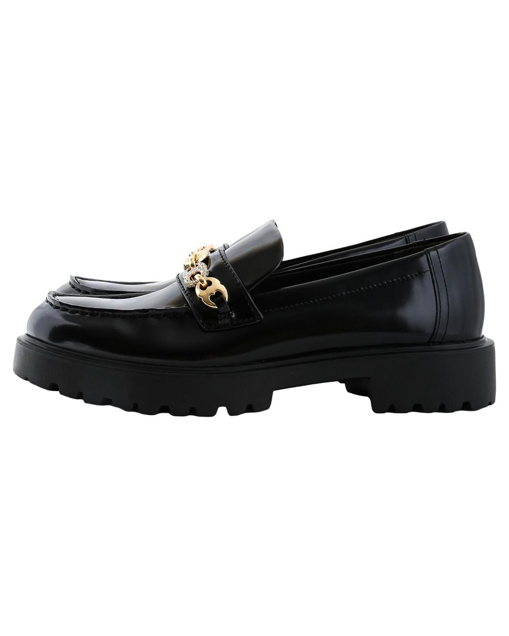 Tory Burch Black Gemini Link Pave Lug Loafer "Perfect 178108 006"