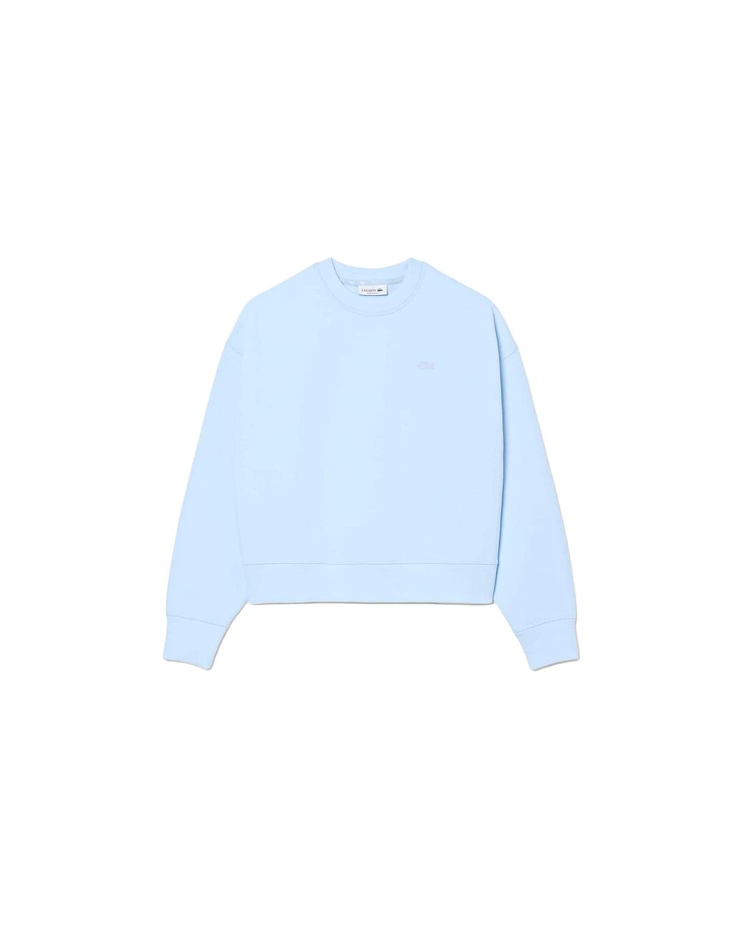 Lacoste Blue Oversized Double Face Jersey Sweatshirt Sf0046 51 T01"