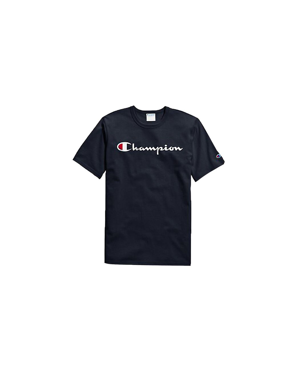 Champion Black Classic Jersey Short Sleeve T-Shirt Gt19Y06136 Nyc" for men