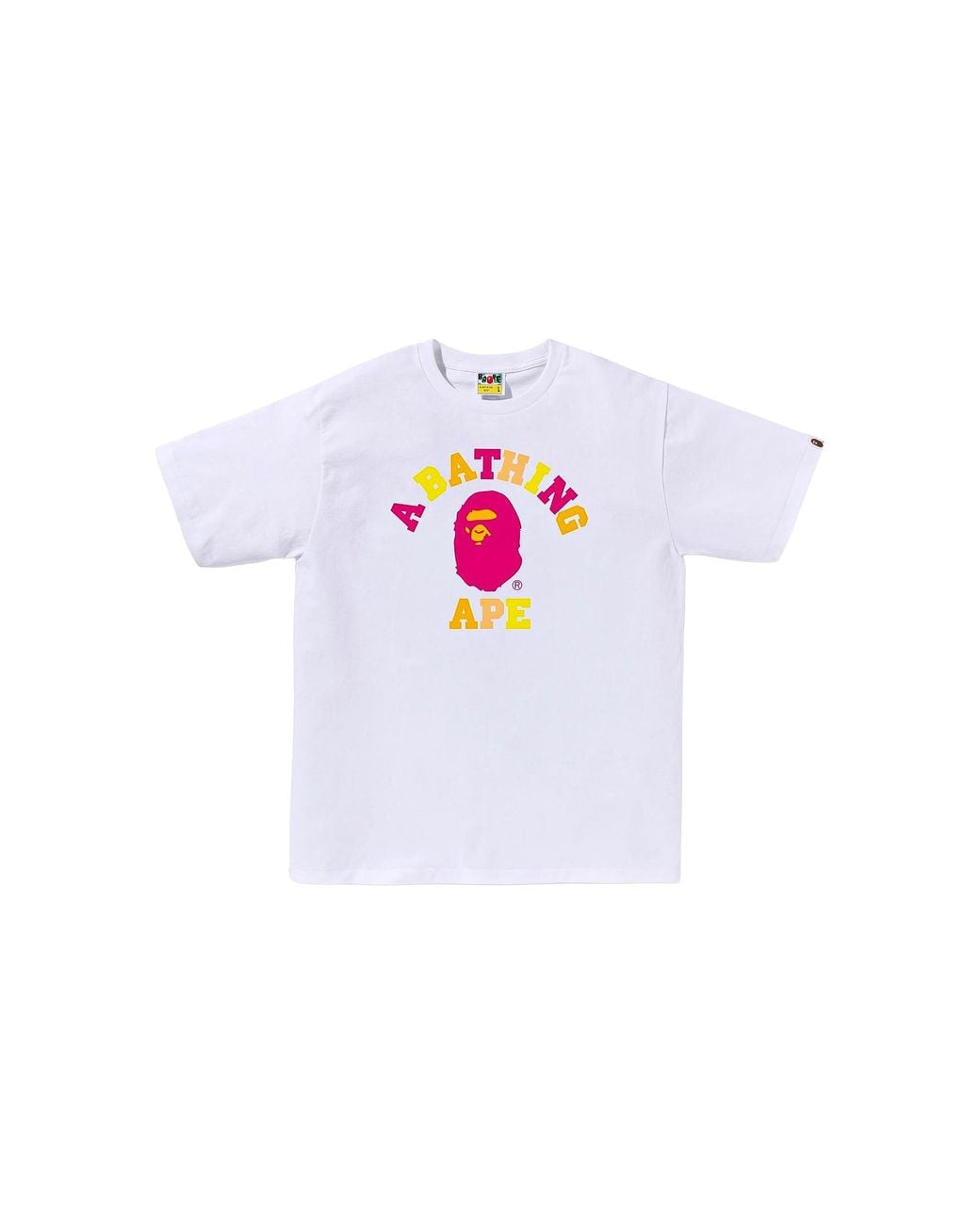 A Bathing Ape Black Colors College T-Shirt 094" for men