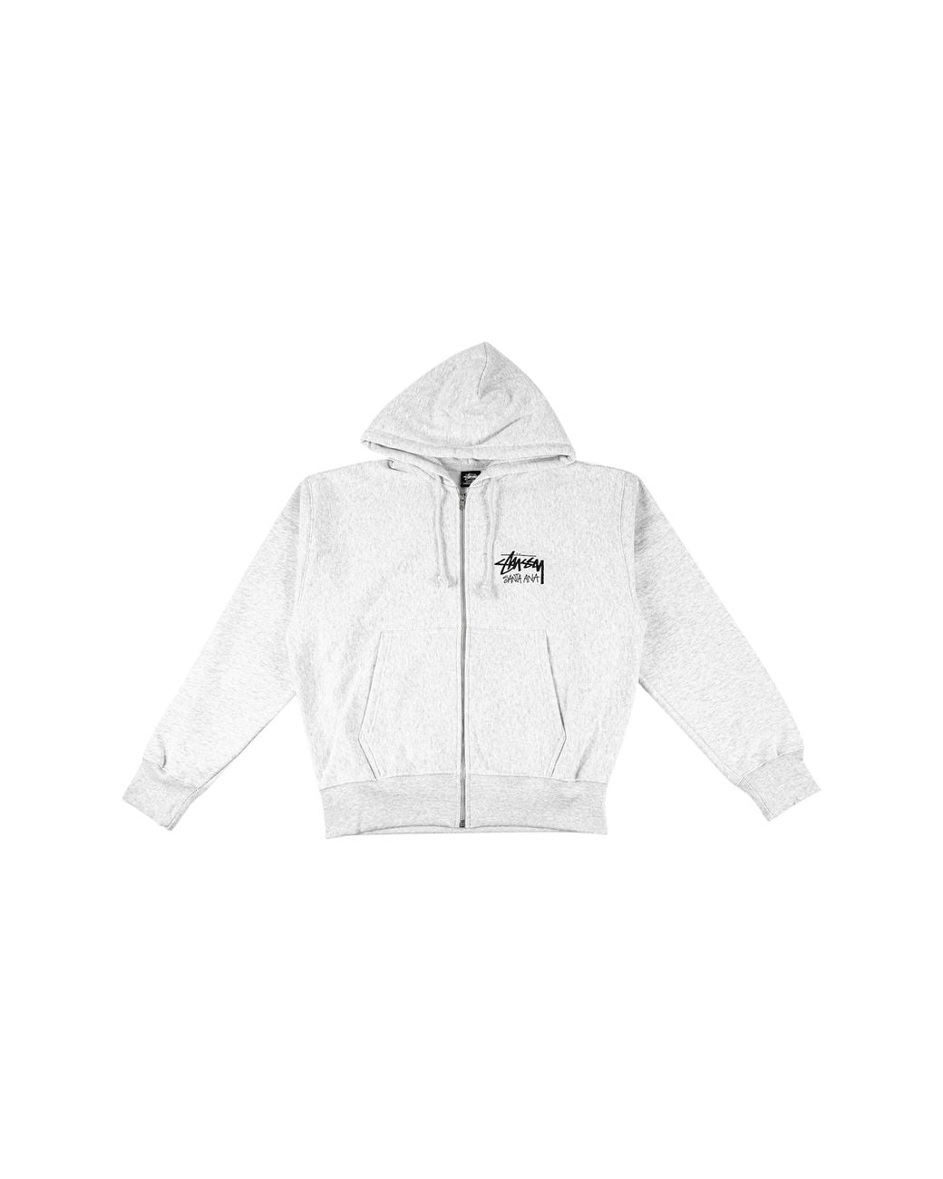 Stussy Black Basic Zip-Up "Santa Ana Exclusive for men