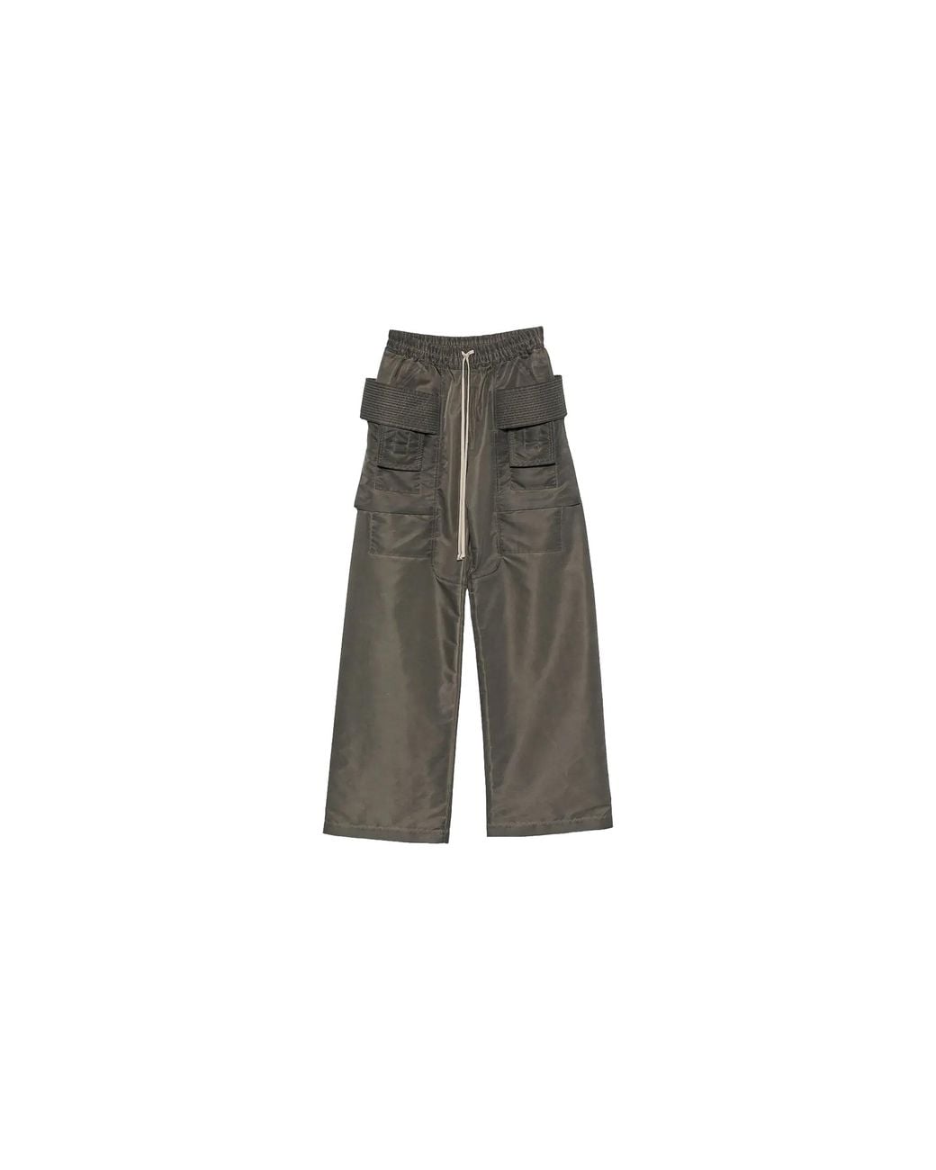 Rick Owens Black Creatch Wide Cargo Drawstring Pants "Dark Dust" Du02F6394 Nbfd 78" for men