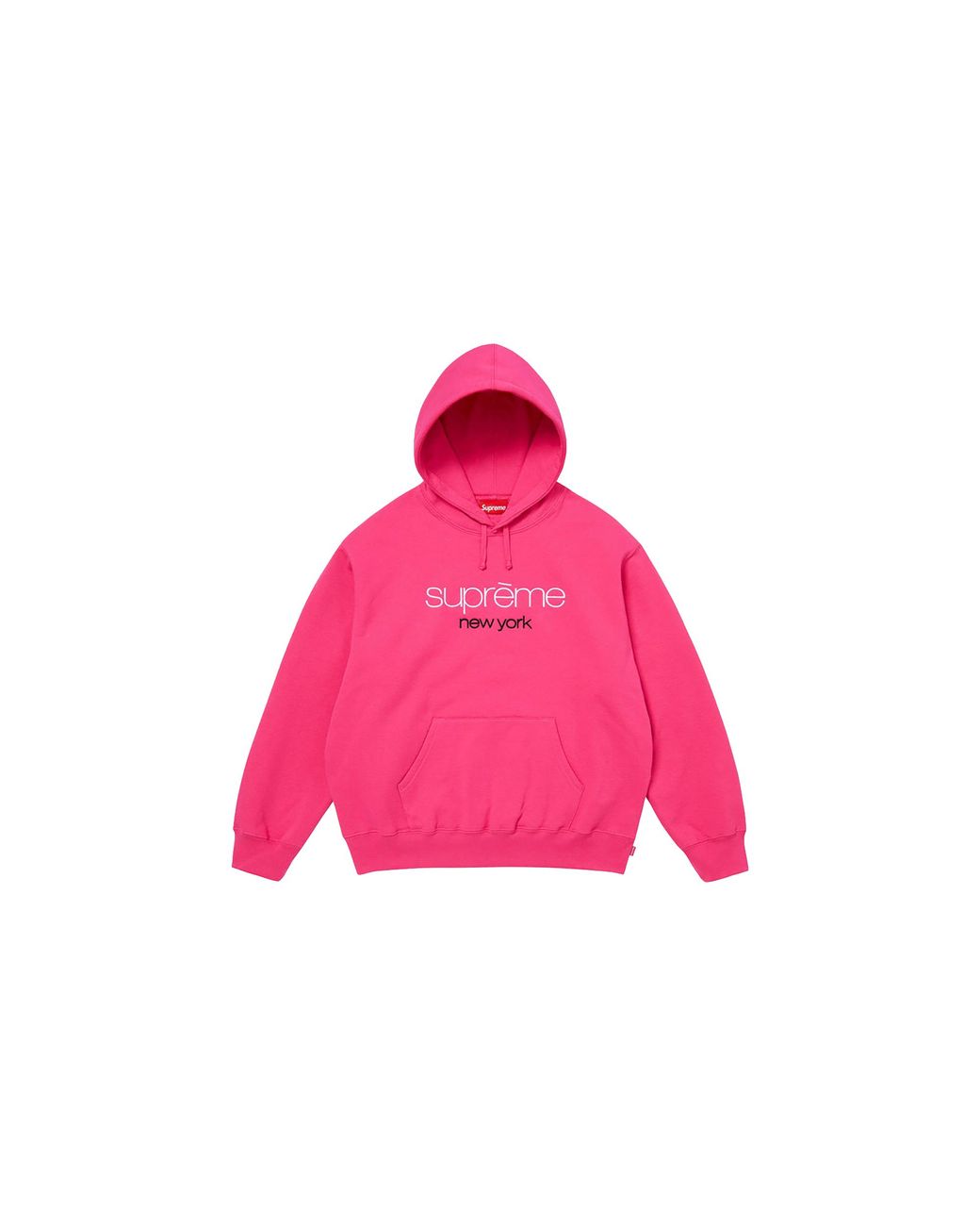 Supreme Pink Classic Logo Hooded Sweatshirt "Ss26
