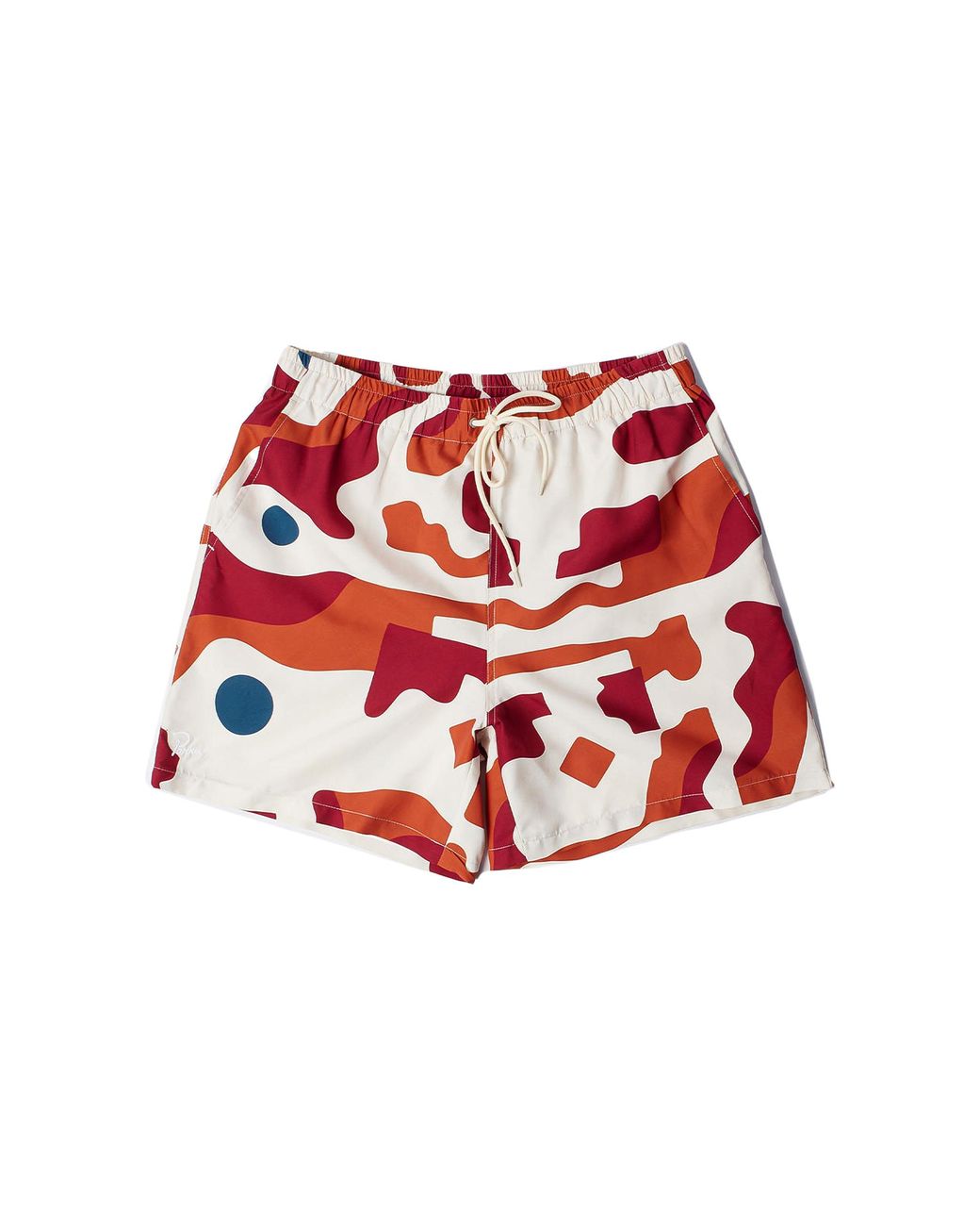 by Parra Red Abstract Mountain Swim Shorts 56165" for men