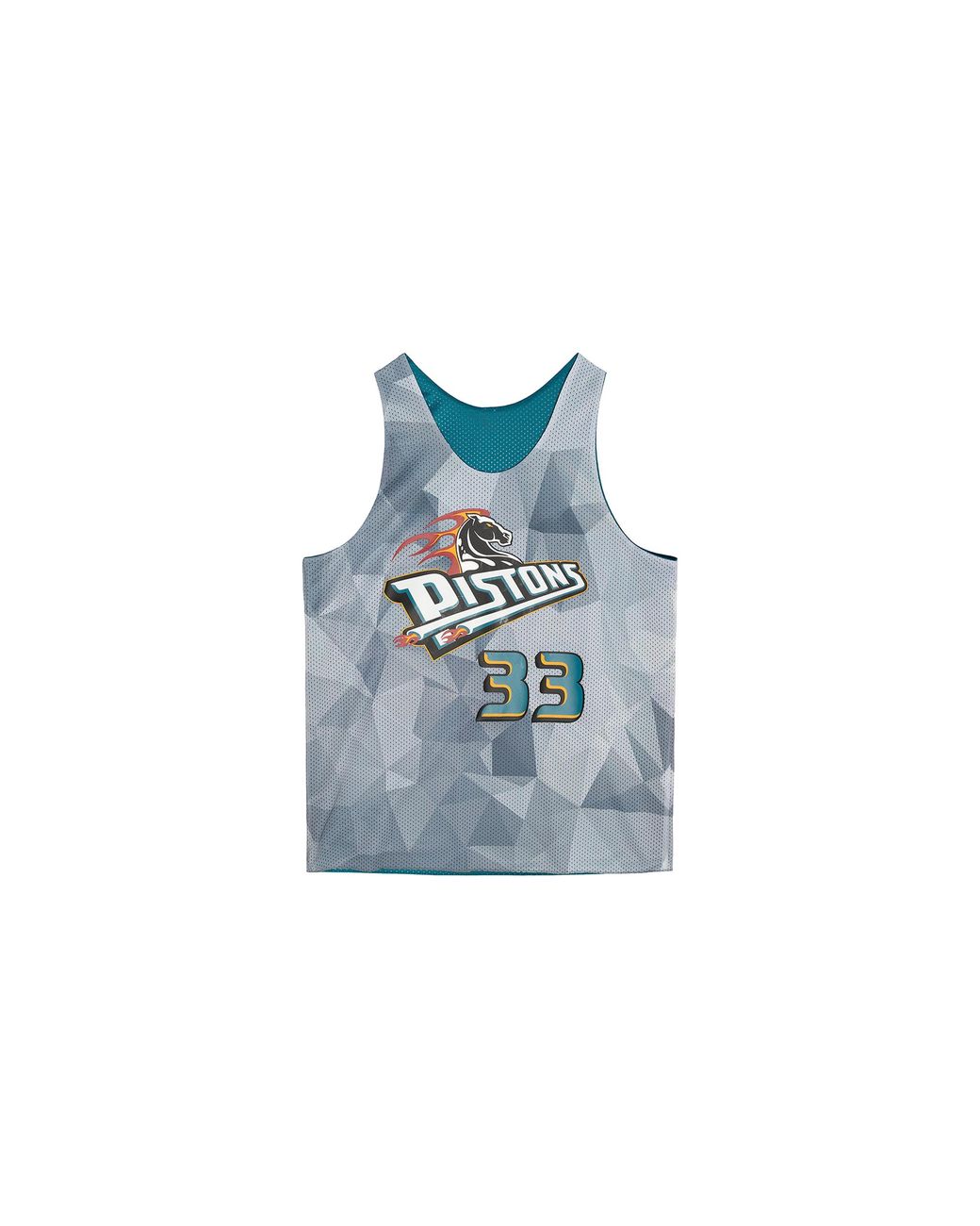 Mitchell & Ness Blue Reversible Mesh Tank "Pistons" Tmtk3208 Dpiyyghiteal" for men