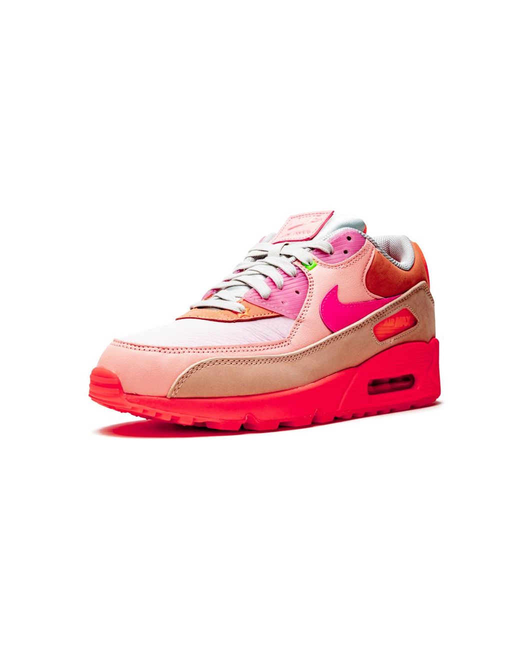 Nike Black Air Max 90 Prm "Platinum Crimson/Bright" Ct3449 600"