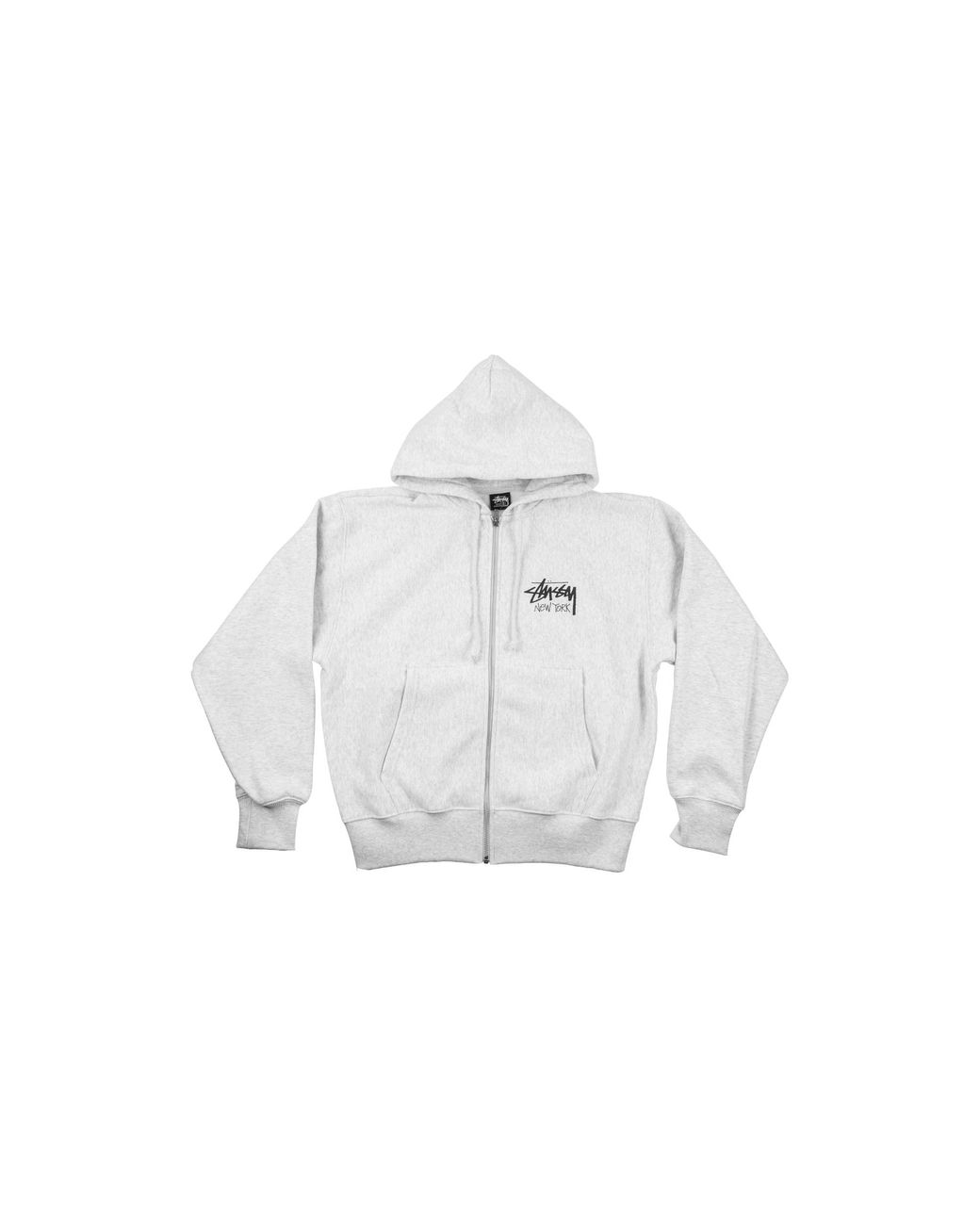 Stussy Black New York Chapter Hooded Zip "Ash Heather" Stus348" for men