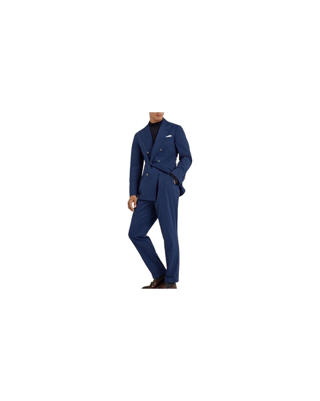 Brunello Cucinelli Black Double-Breasted Cotton Blazer "Ocean" Brun2917" for men