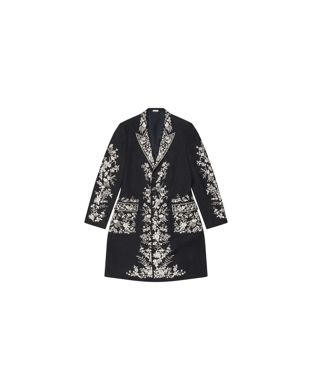 McQueen Black Embroidered Coat 872772 Quack 1000" for men