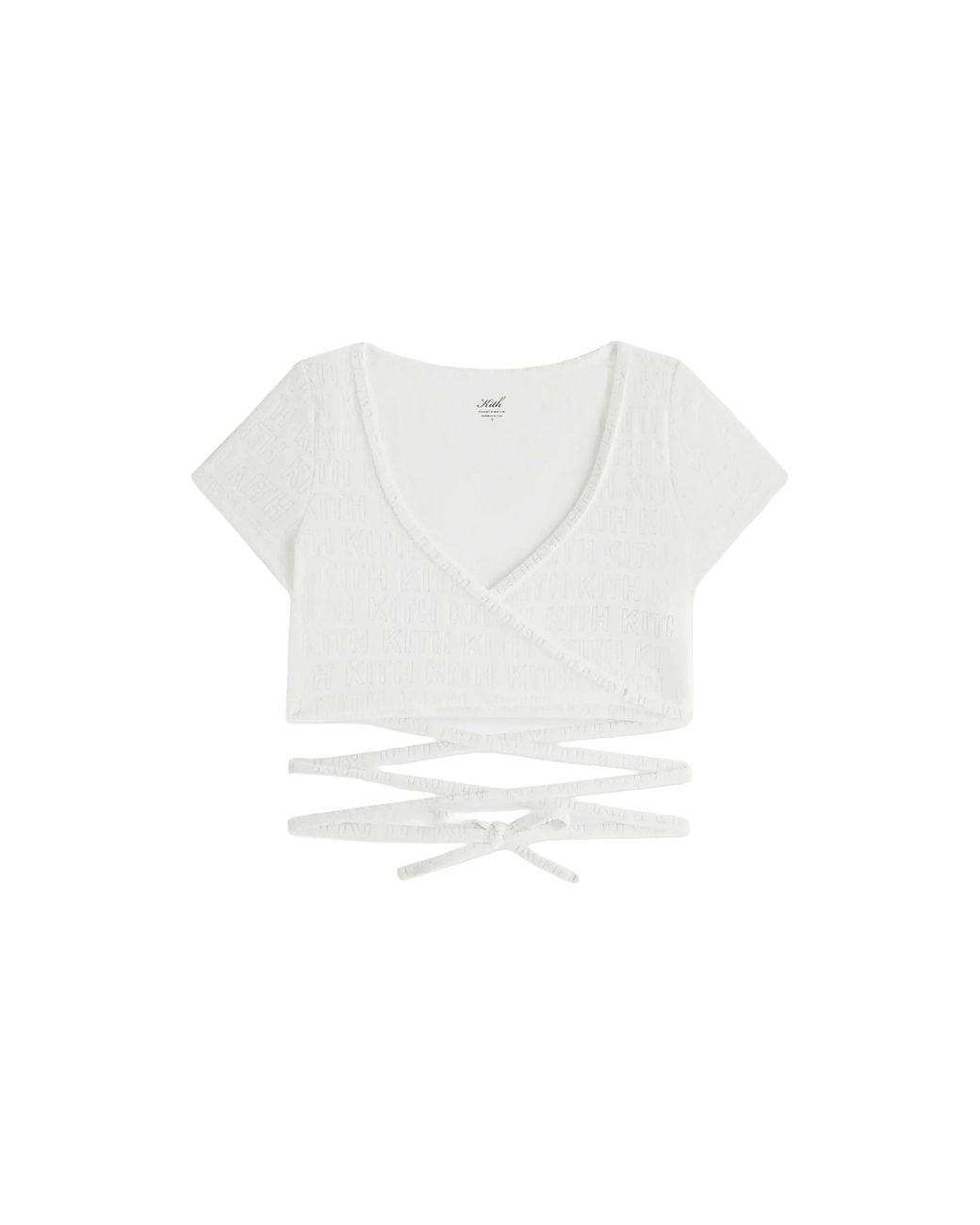 Kith Black Talia Ii Monogram Towel Tie Top Khw070095-101"