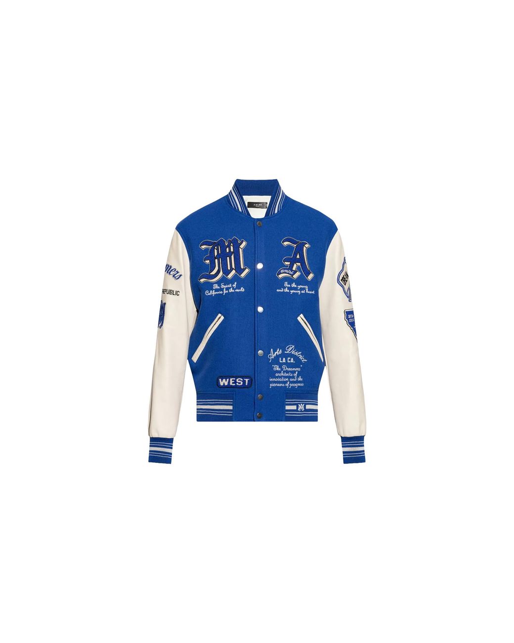 Amiri Blue Dream Team Varsity Jacket Amouvy1008 420" for men