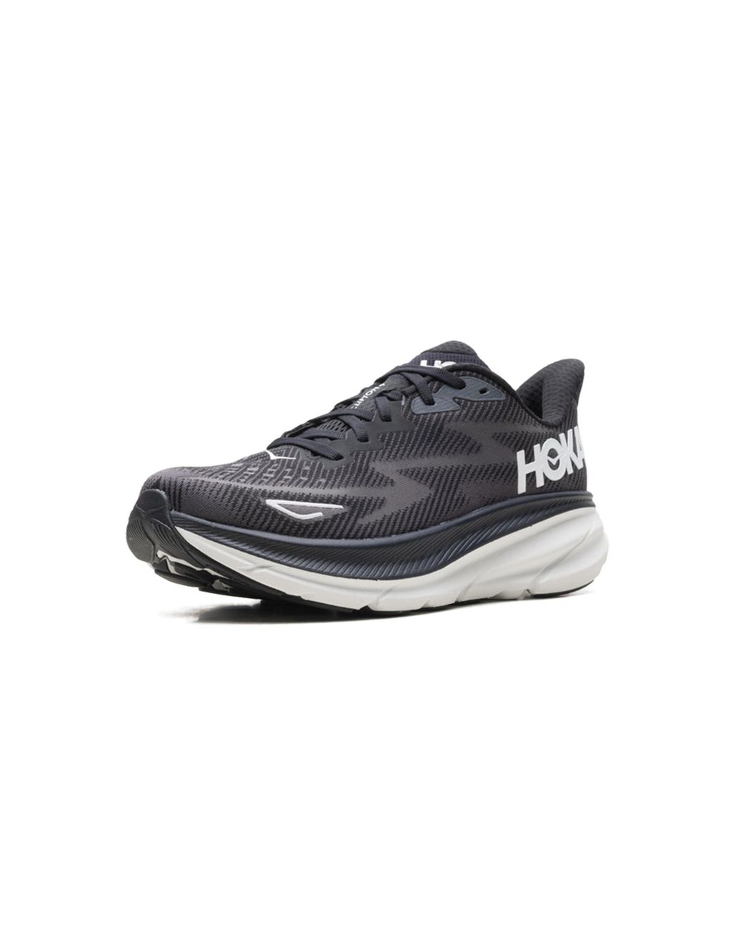 Hoka One One Black Clifton 9 1127895 Bwht" for men