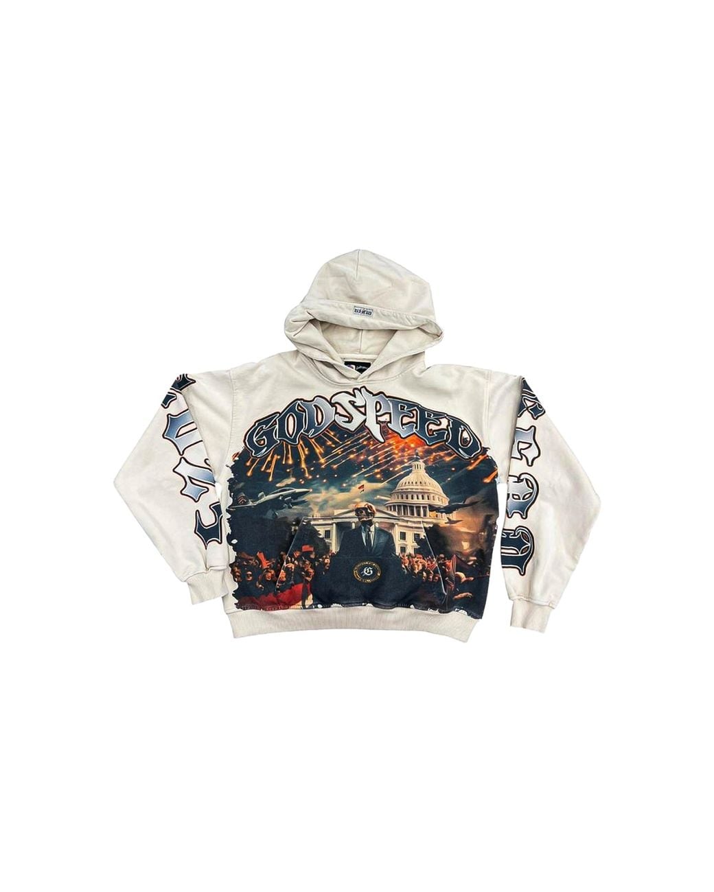 GODSPEED NEW YORK Black V.O.D Hoodie "Bone" Gs885" for men