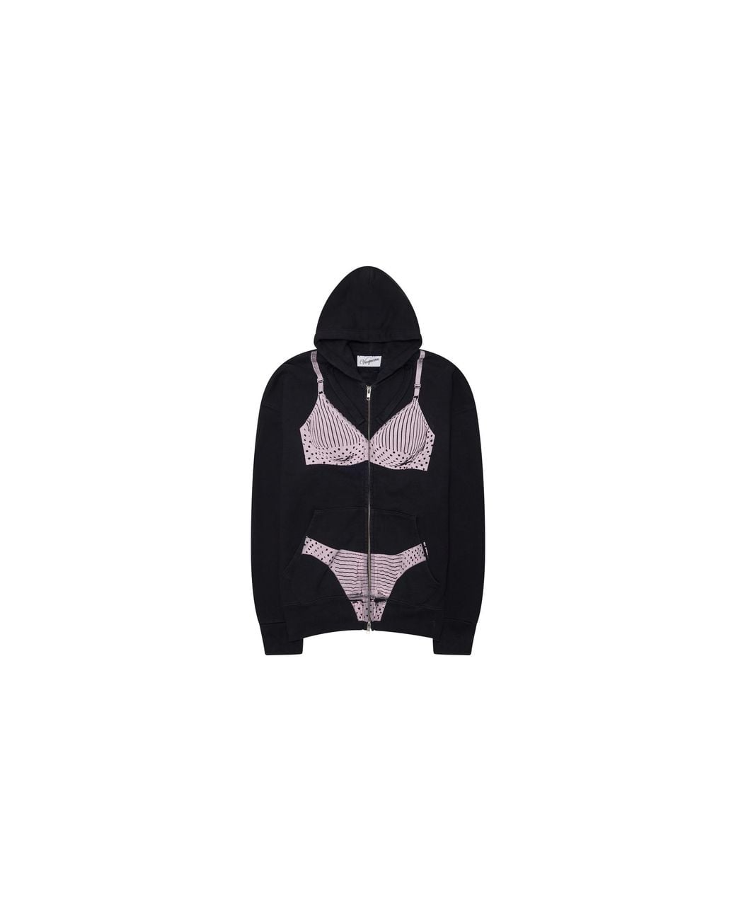 VAQUERA Black Trompe'Oeil Zip Hoodie Knit Vaq12T019"