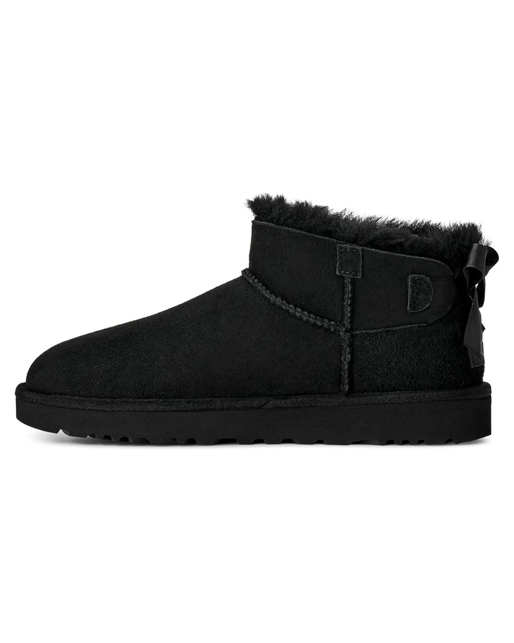 Ugg Black Ultra Mini Bailey Bow Boot 1185491 Blk"