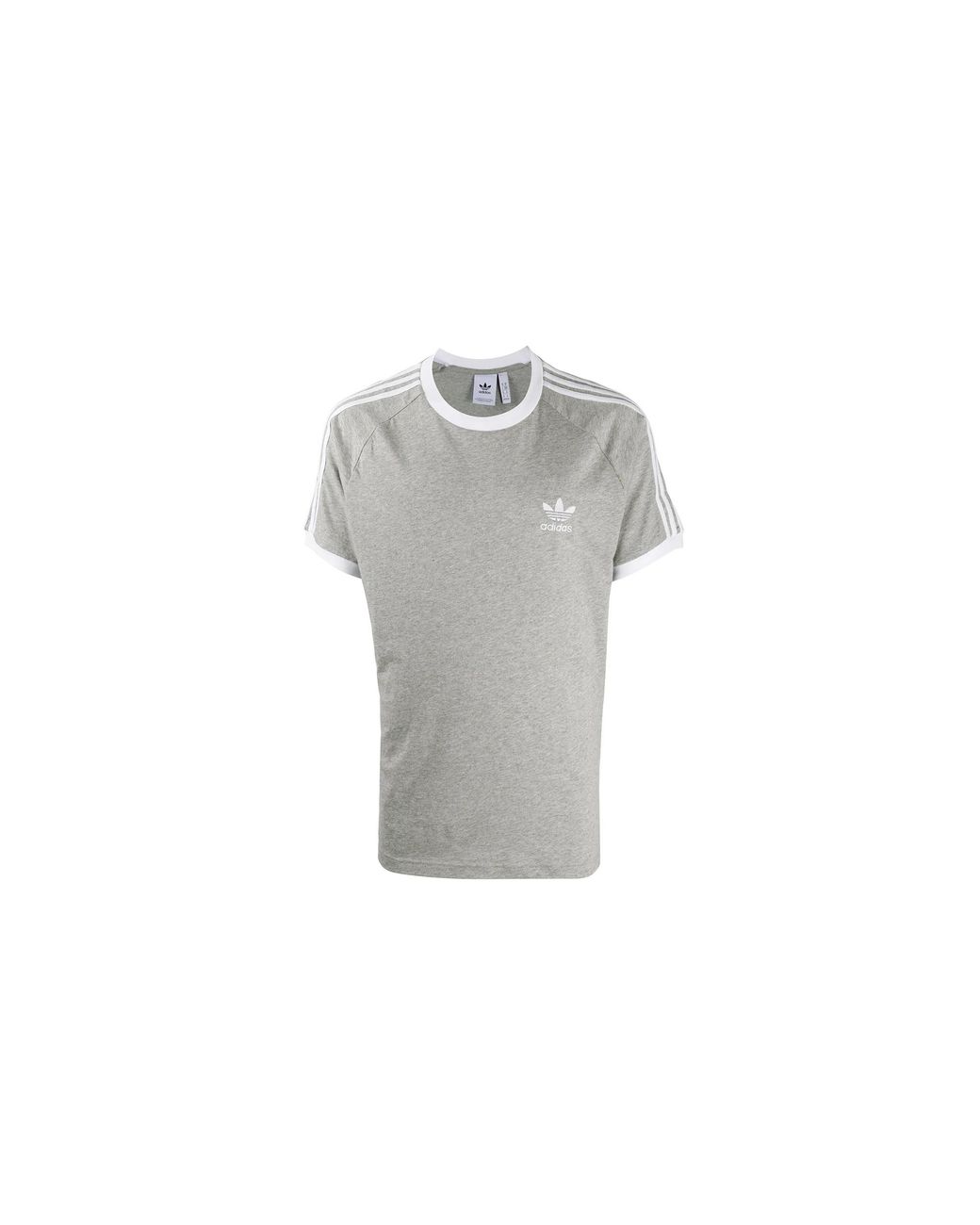 Adidas Black Originals 3-Stripes T-Shirt "Medium Heather" Fm3769" for men