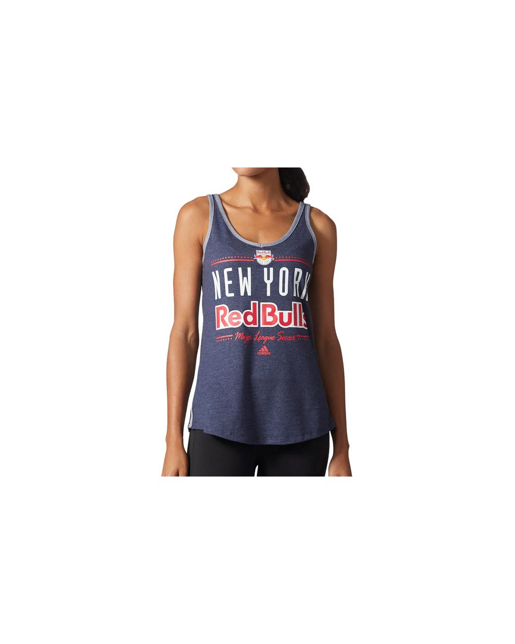 Adidas Black New York Bulls V-Neck Tank Top Heather" Bu2612"