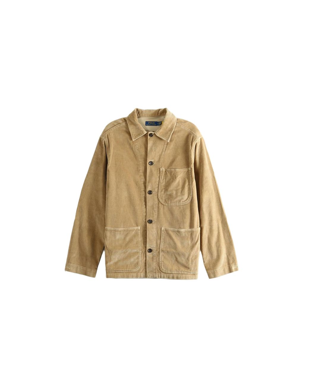 Polo Ralph Lauren Black 10 Wale Corduroy Barton Overshirt "Classic Camel" 710B24260001" for men