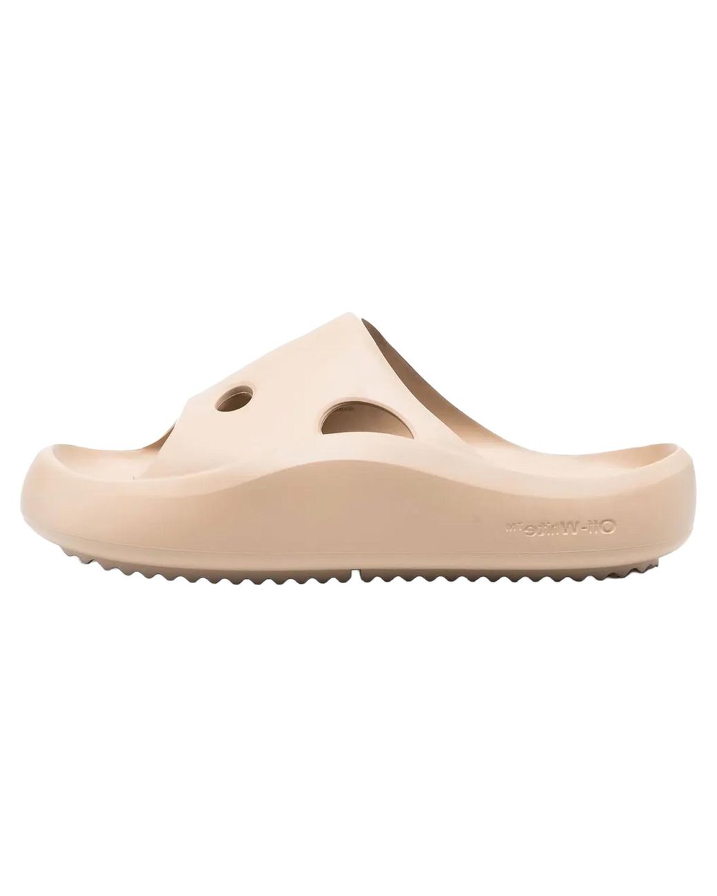 Off-White c/o Virgil Abloh Black Meteor Rubber Slide "Camel" Owic010F22Mat0016262"