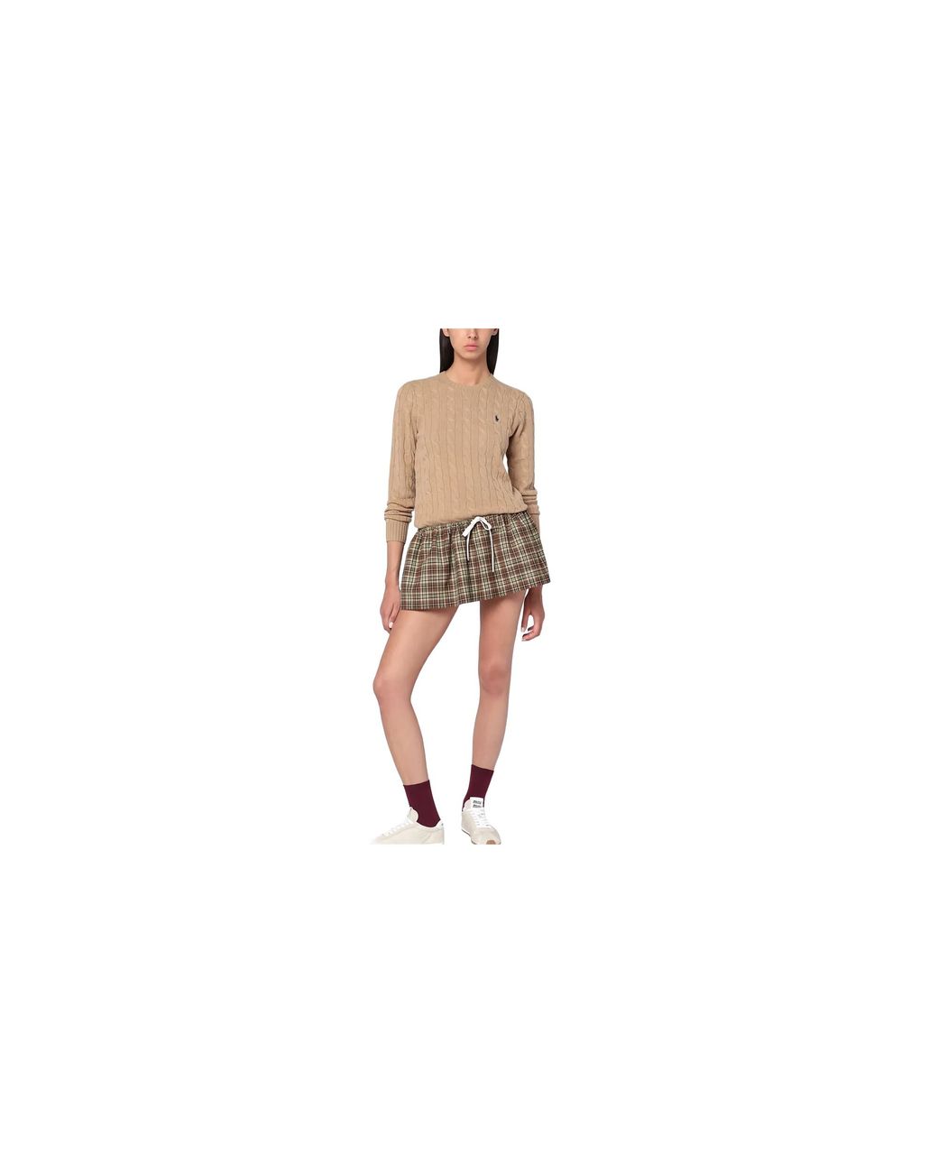Polo Ralph Lauren Black Julianna Long-Sleeve Pullover "Camel Melange" 211971865002"