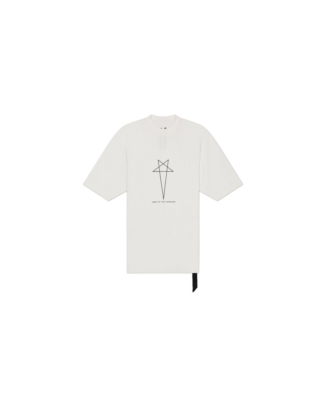 Rick Owens Black Star Graphic Tommy T-Shirt "Milk" Du01F4274 Rigep3 1109" for men