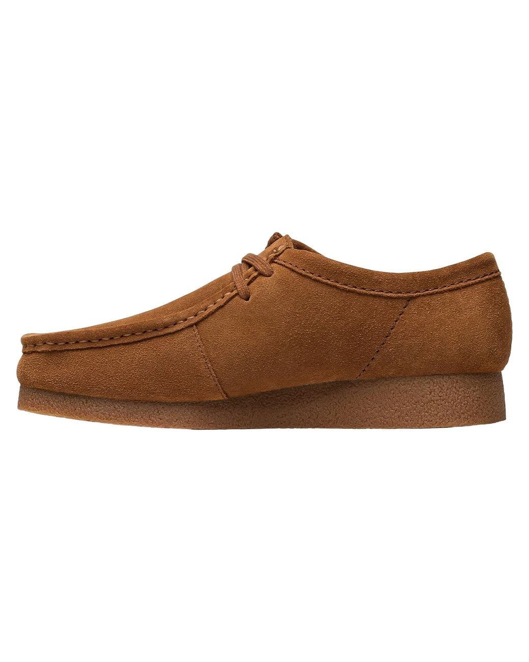 Clarks Brown Originals Wallabee Evo "Cola Suede" 26184421" for men