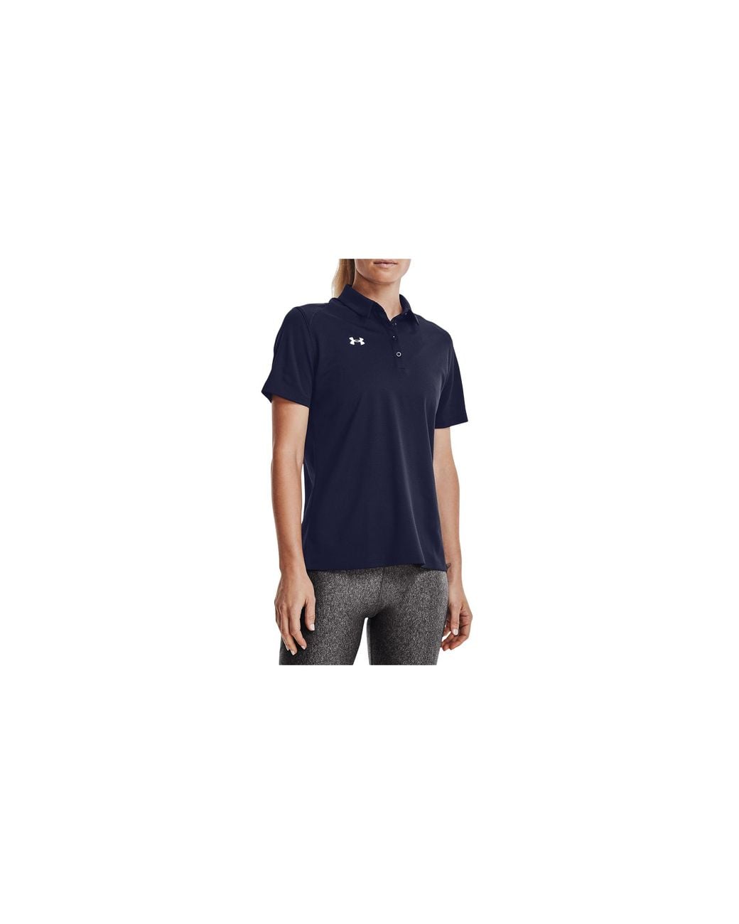 Under Armour Black Tech Team Polo Shirt "Midnight 1370431 410"