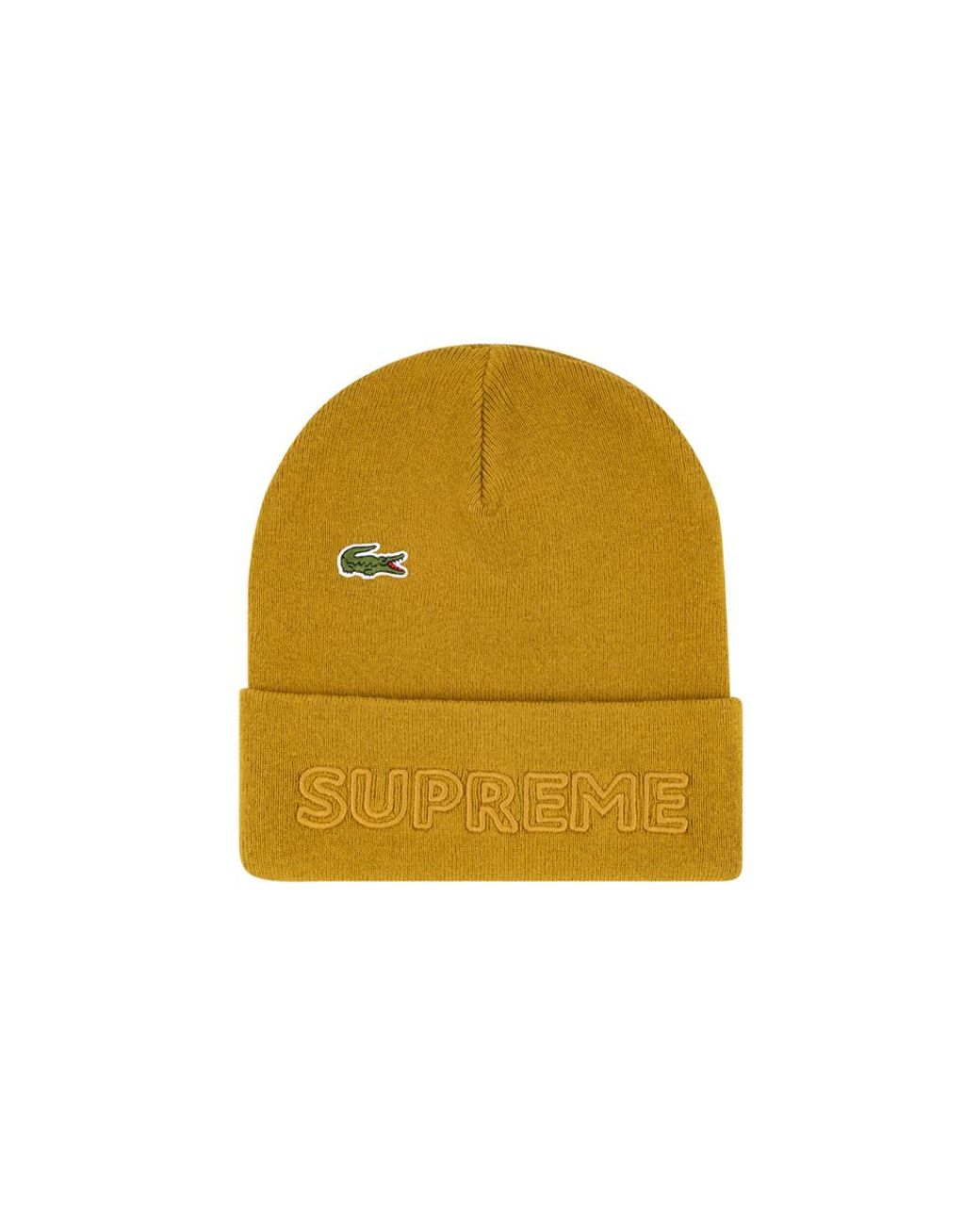 supreme x lacoste beanie
