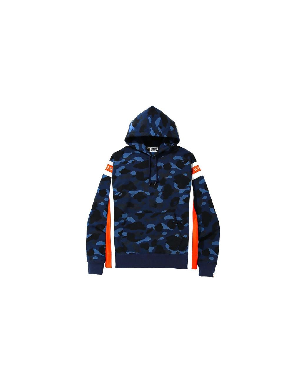 A Bathing Ape Blue Color Camo Logo Tape Pullover Hoodie Camo" O0Fd6Oav" for men