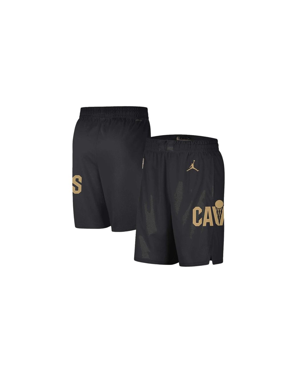 Nike Black Nba Cavs Basketball Shorts Cv9556 010" for men