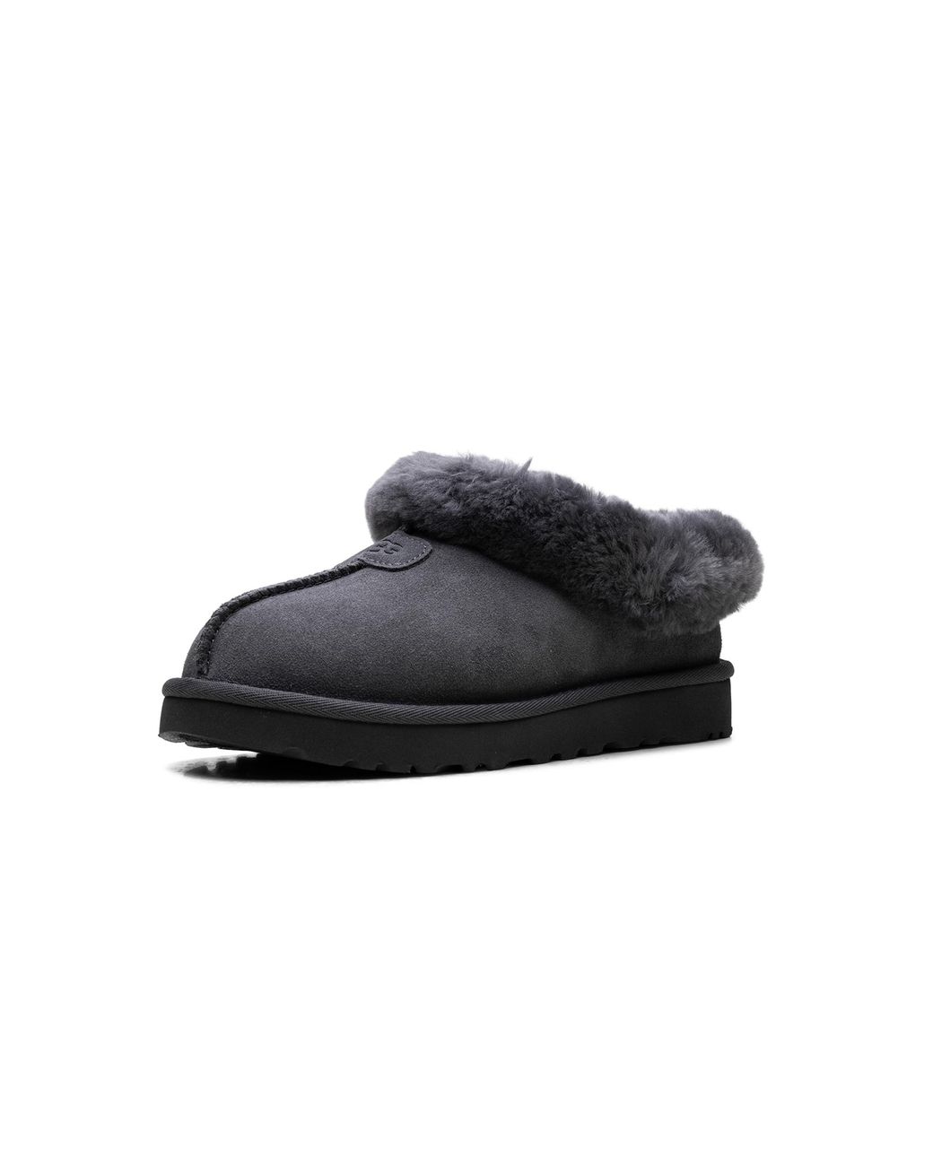 Ugg Black Tazzette Genuine Shearling Collar Slipper "Obsidian" 1134810 Obs"