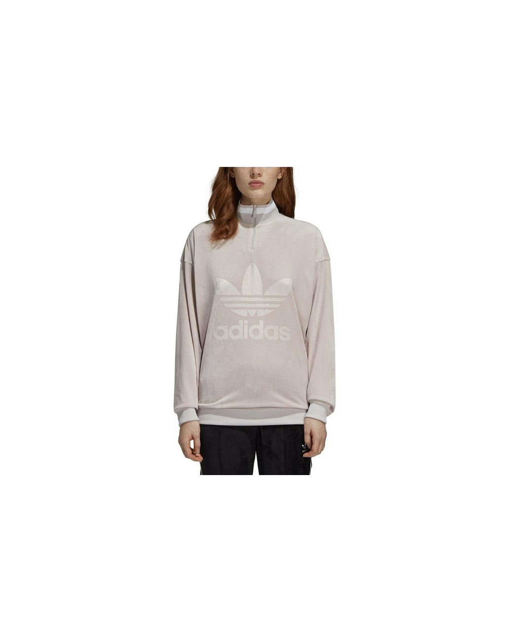 Adidas Black Originals Half-Zip Sweatshirt "Ice" Dh4718"