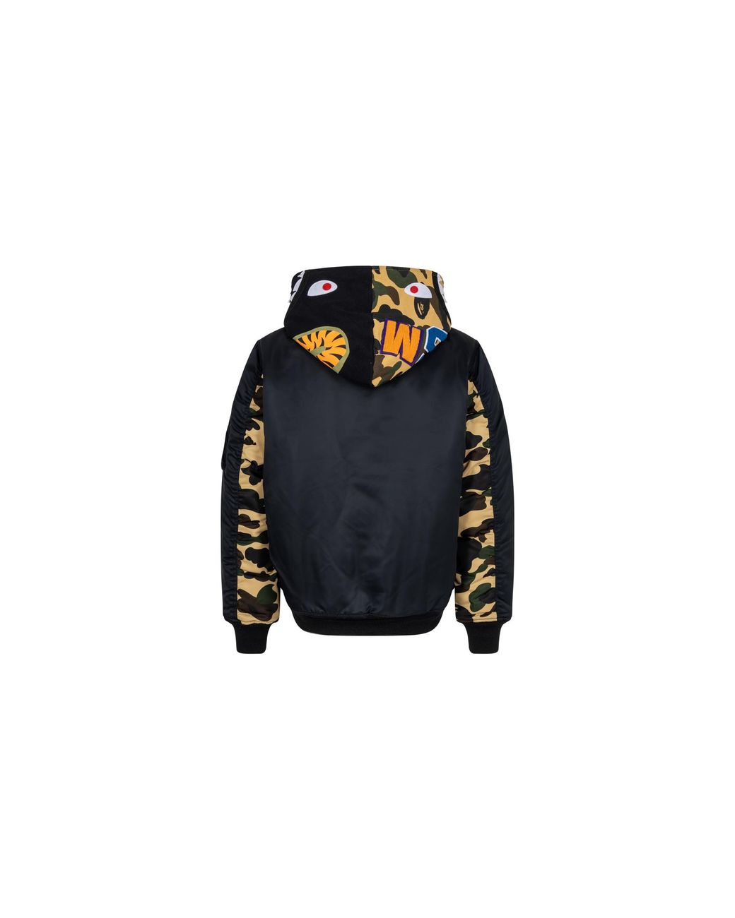 A Bathing Ape Black Shark Hoodie Ma-1 Camo" Jk M141002 C" for men