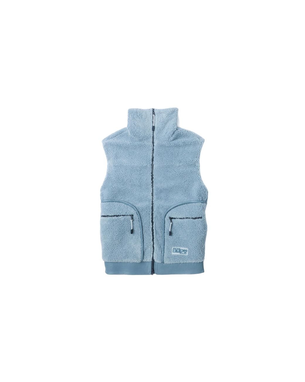 A Bathing Ape Blue Bapy Plush Vest With Pockets "Sky" Bpyjkjk7219Xjbll"