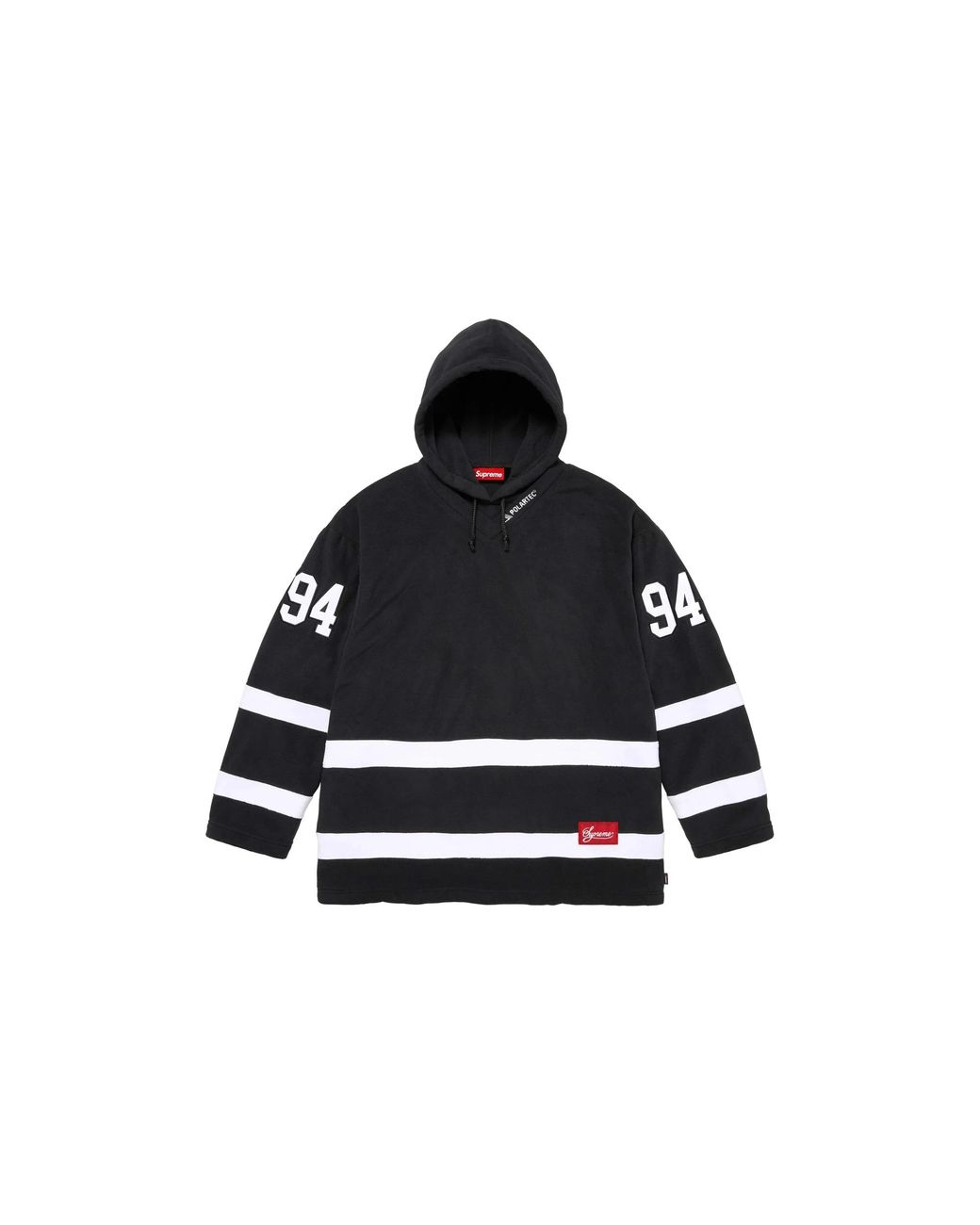 Supreme Black Polartec Hooded Hockey Jersey "Fw25