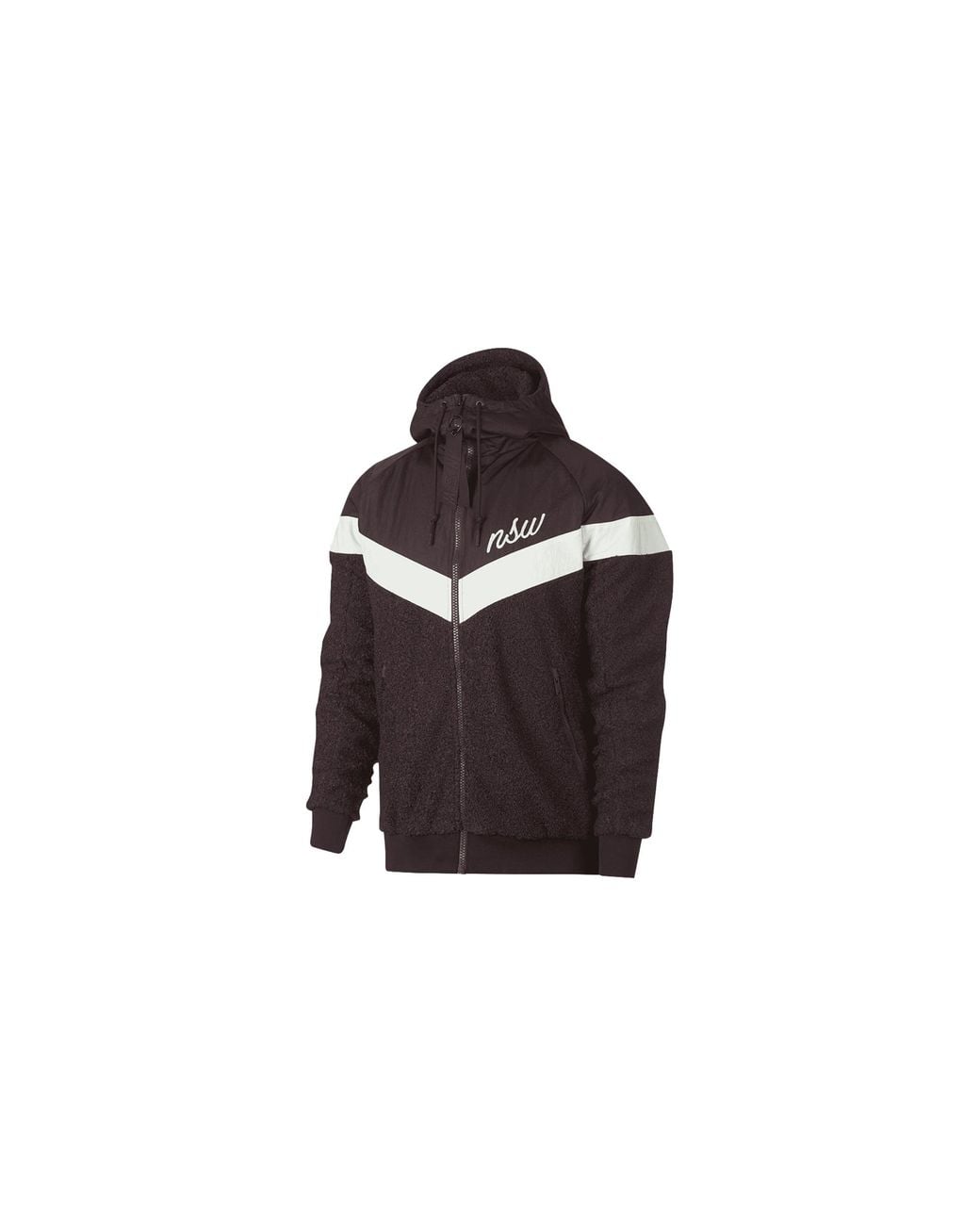 Nike Black Nsw Sherpa Windrunner "Burgandy" 930316 659" for men