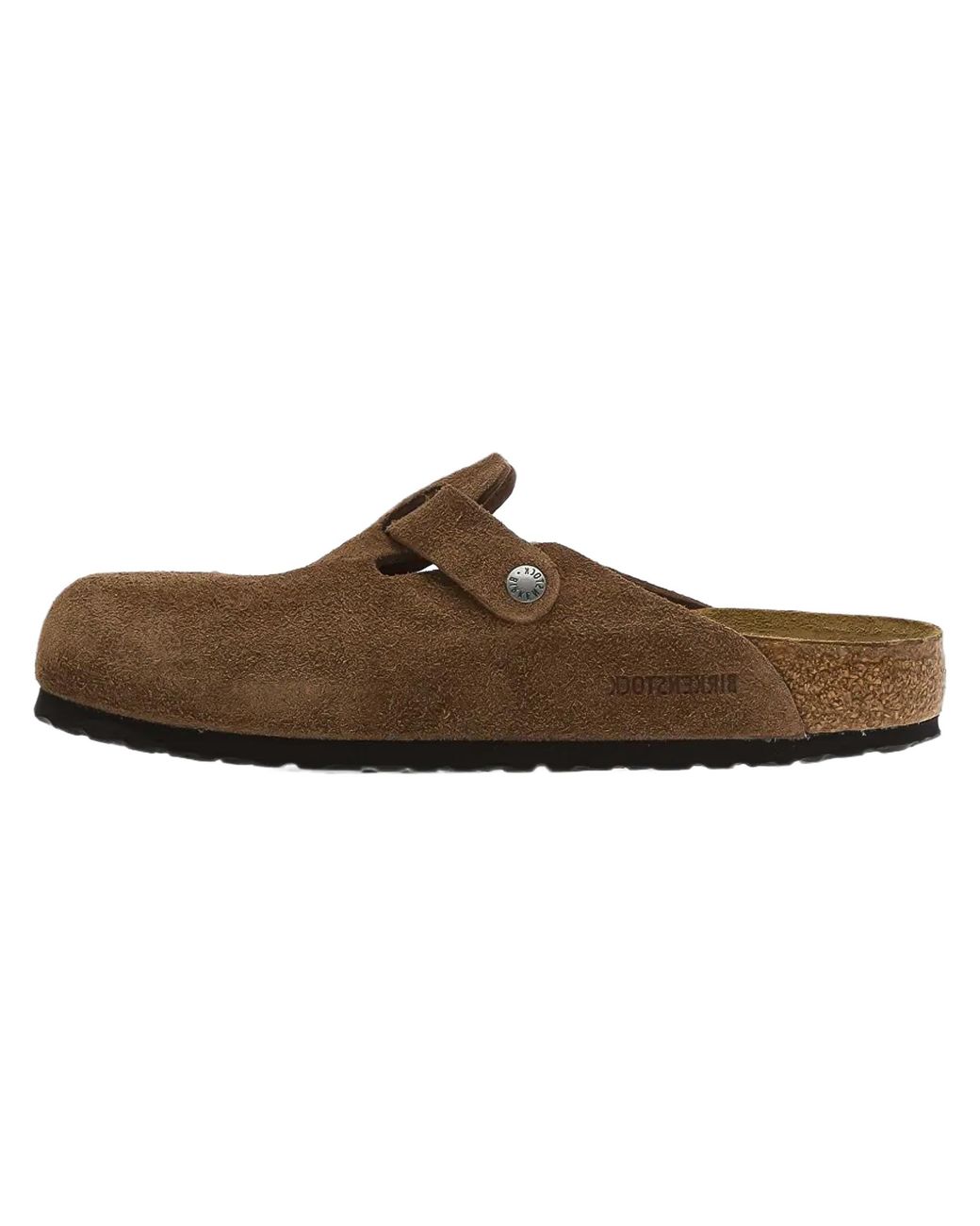 Birkenstock Brown Boston Suede Leather "Dark Tea for men