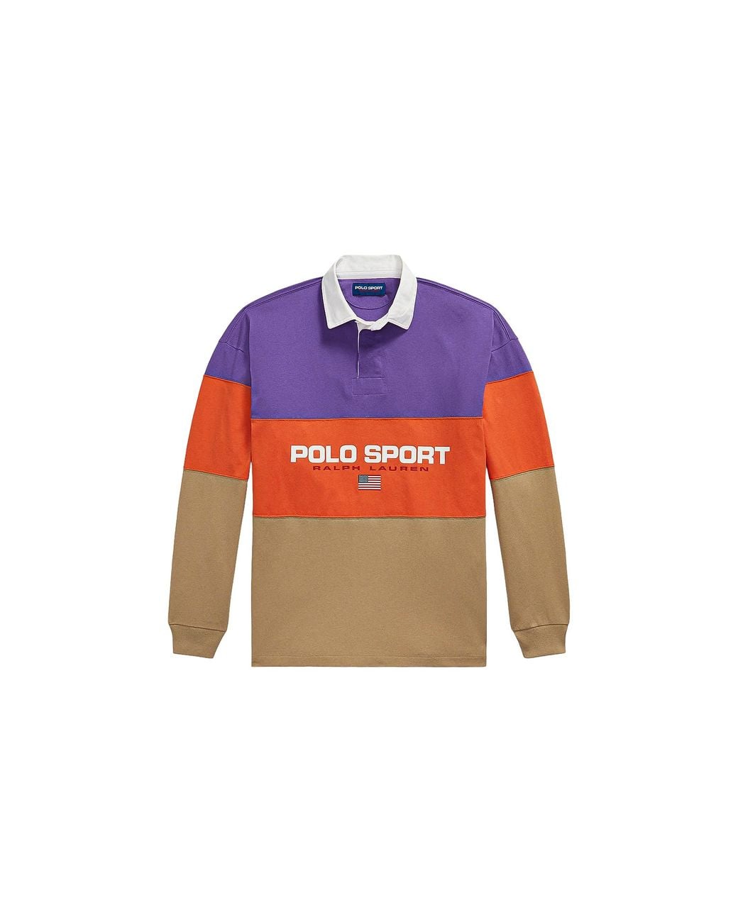 Polo Ralph Lauren Purple Sport Big Fit Ls Rugby /Multi" 710B2456601" for men