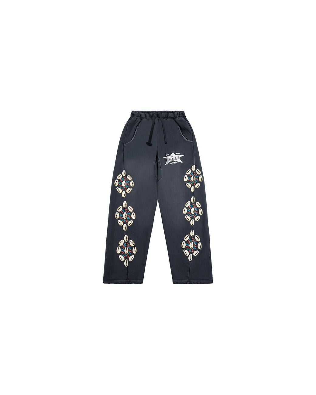 Barriers Black Cowrie Shell Sweatpant Bar24" for men