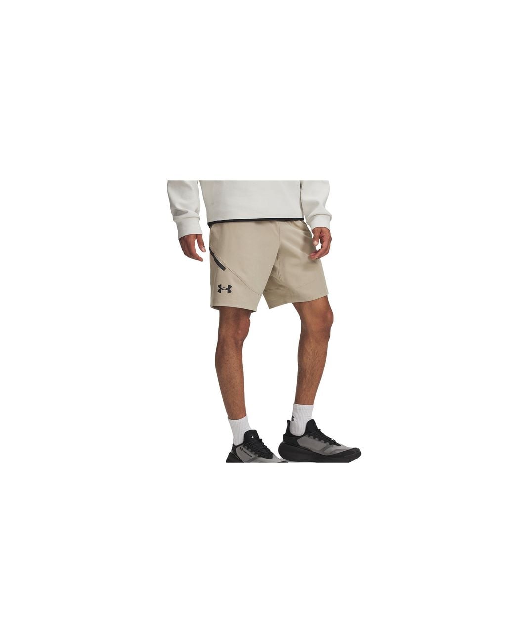 Under Armour Black Unstoppable 8" Shorts "City Khaki 1370378 299" for men