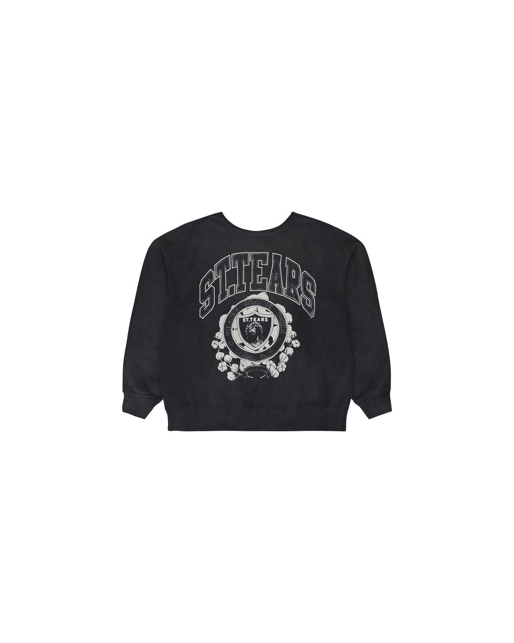 SAINT Mxxxxxx Black Denim Tears Crewneck Sweatshirt Sm Ys8 0000 C02" for men