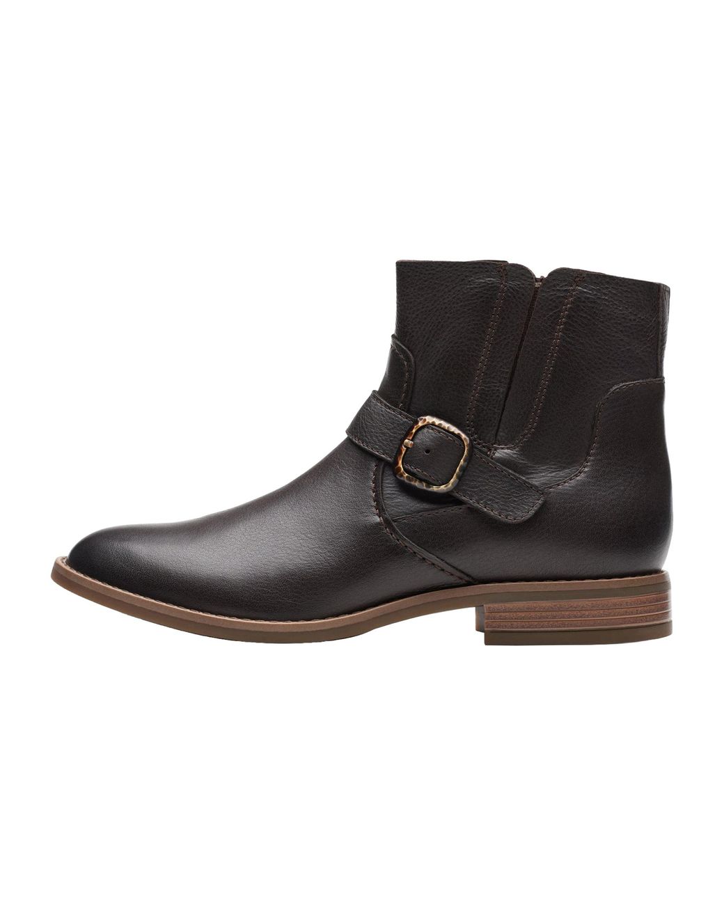 Clarks Black Camzin Loop Boots "Dark Leather" 26174151"