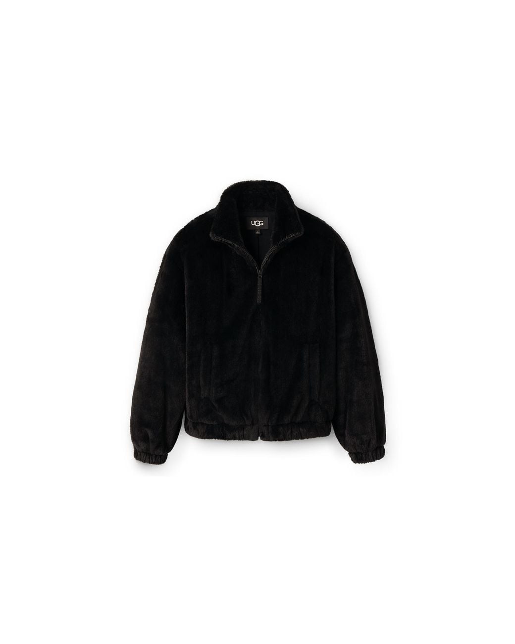 Ugg Black Tash Faux Fur Jacket 1161090 Blk"