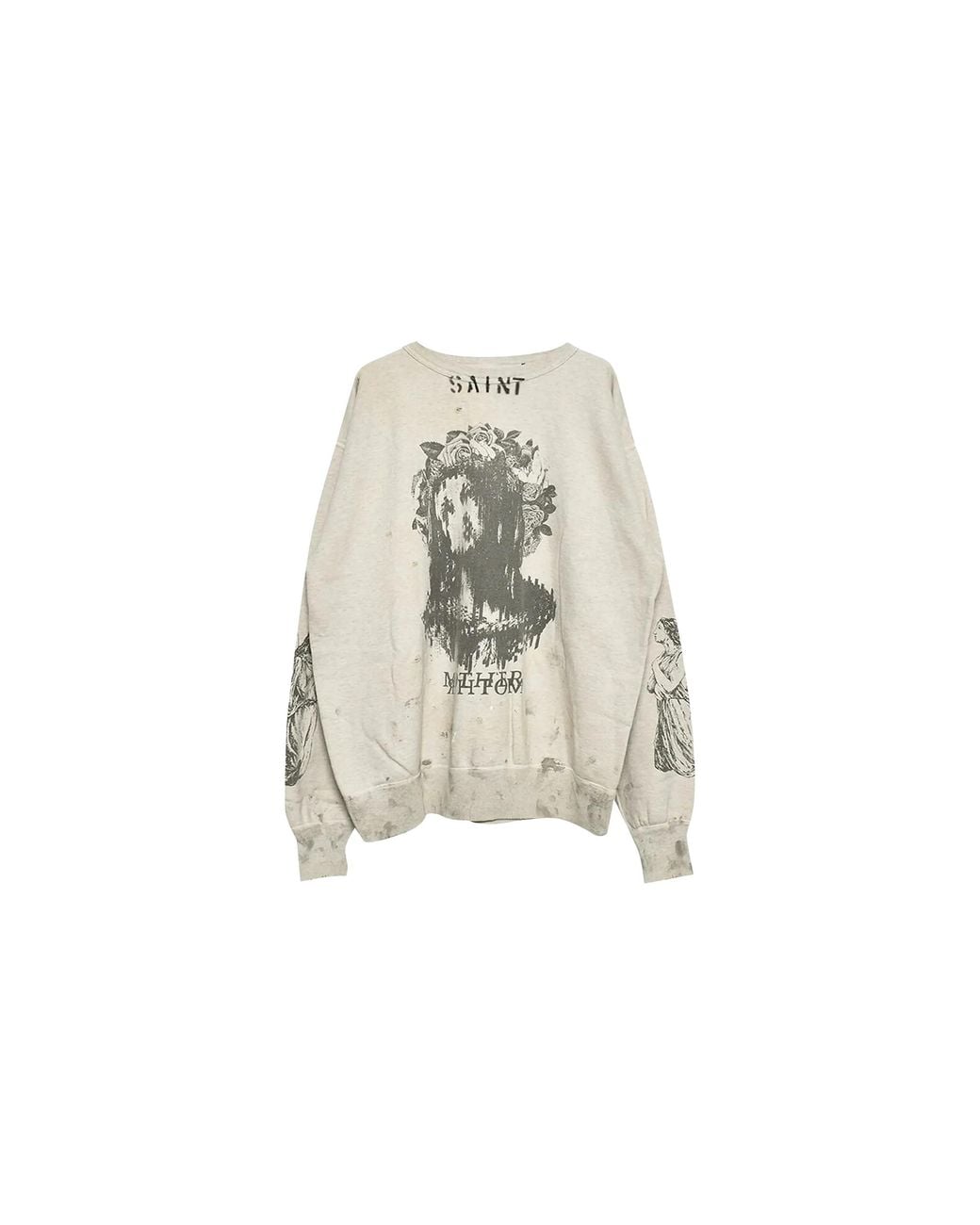 SAINT Mxxxxxx Black Mother Motion Crewneck Sweatshirt Sm S23 0000 095" for men
