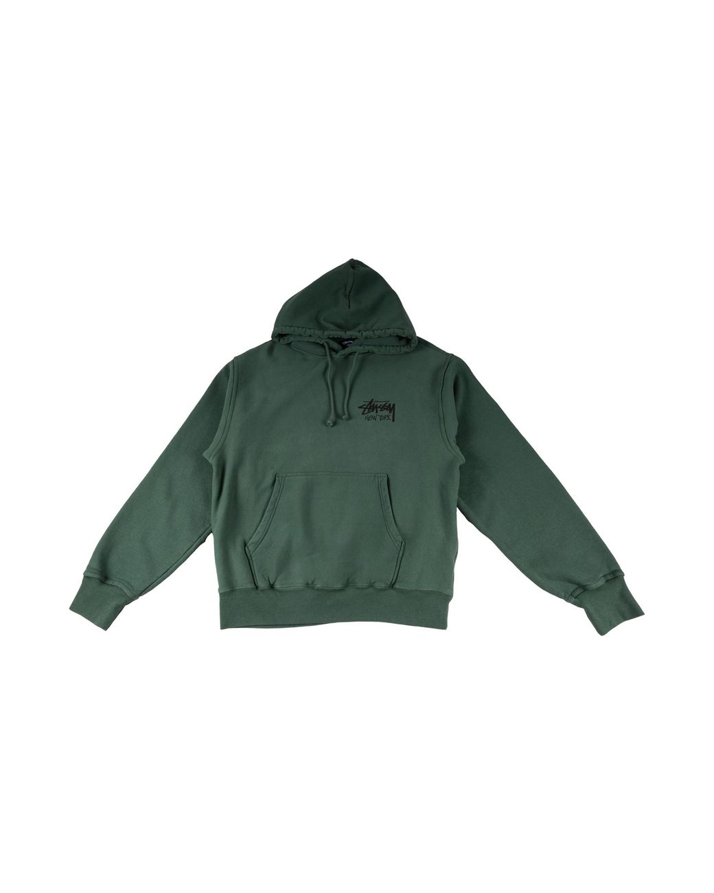 Stussy Green New York Chapter Hooded Sweatshirt "Pine" Stus463" for men