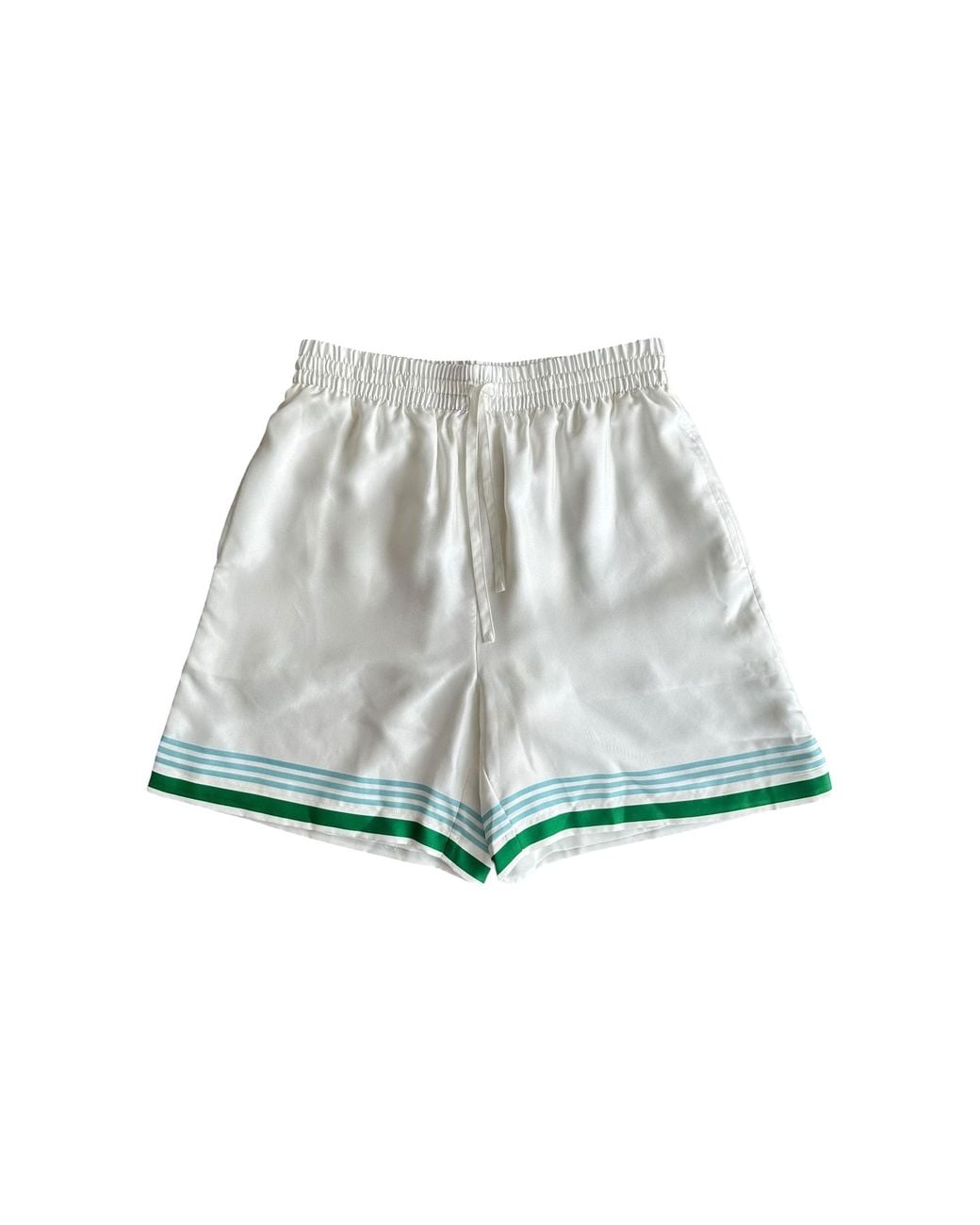 Casablanca Black Metaphysical Tennis Icon Silk Shorts Mps25 Tr 012 03" for men