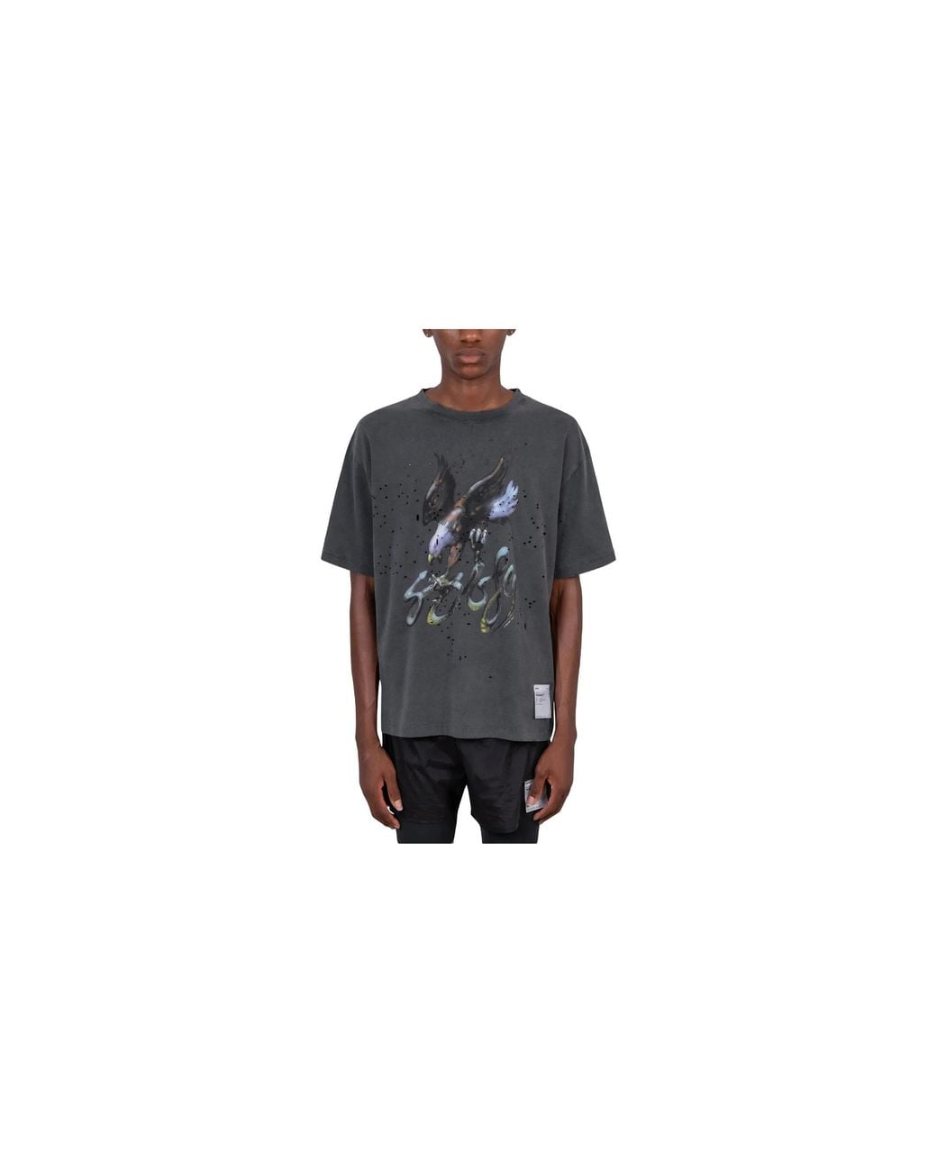 Satisfy Black Mothtech T-Shirt "Aged Eagle" 11006 00A35" for men