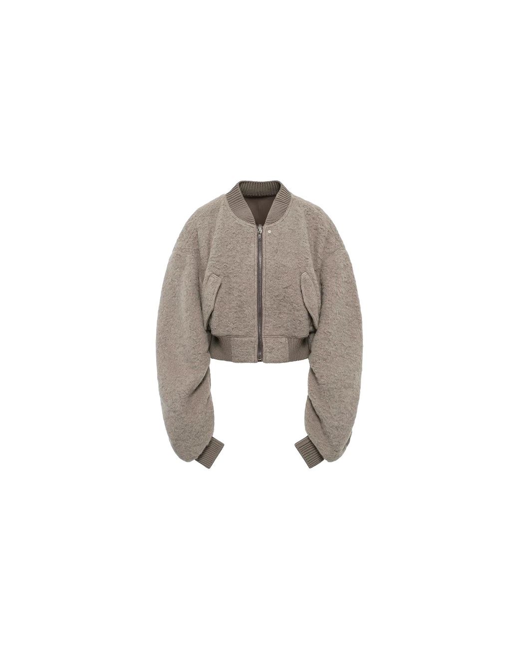 Rick Owens Black Tower Secchia Cropped Flight Jacket "Dark Pearl" Rp02F5702 Wpa 48"