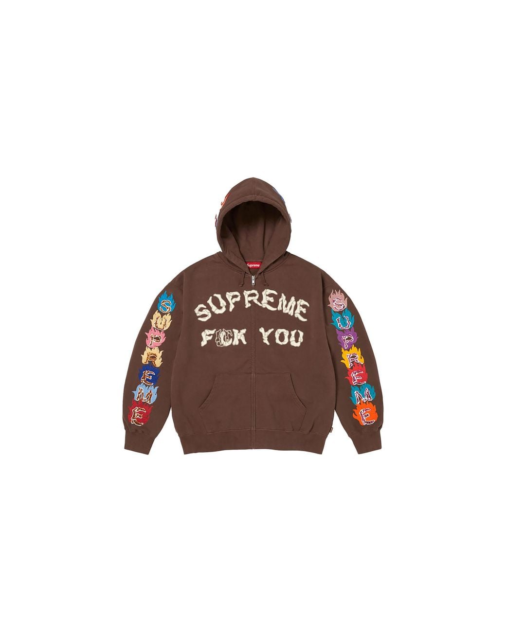Supreme Black F* You Zip Up Hooded Sweatshirt "Fw26